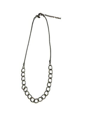 Vintage AEO Silver Tone Chain Necklace 18” Mixed Link Snake Chain Chunky Stateme